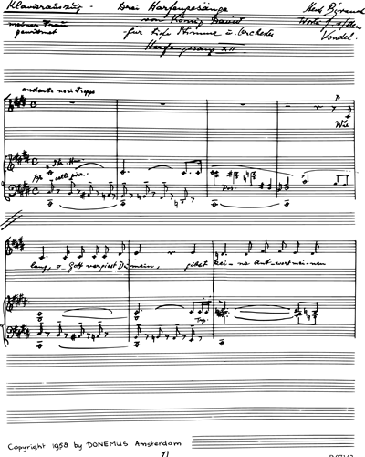 Contralto & Piano Reduction