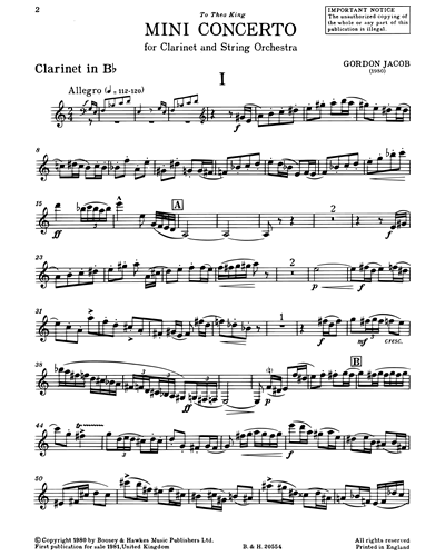 Mini Concerto for Clarinet & Piano