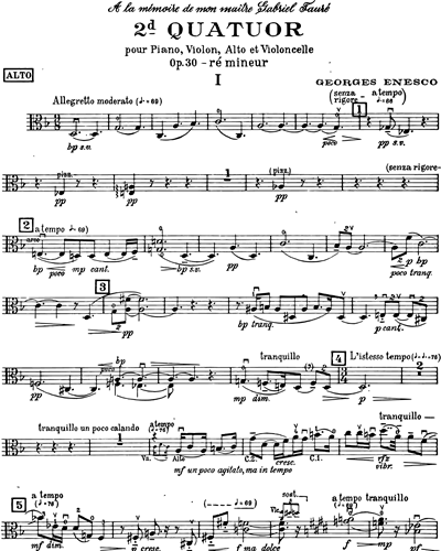 Quatuor n. 2 en Ré mineur Op. 30