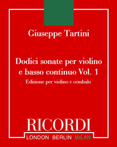 Dodici sonate per violino e basso continuo Vol. 1