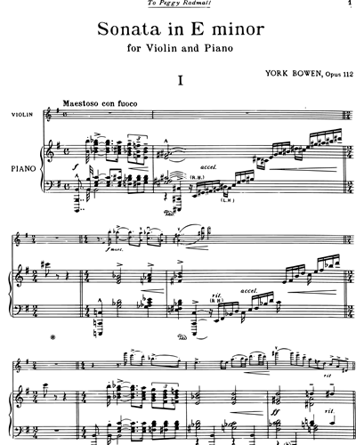 Sonate in E minor, Op. 112