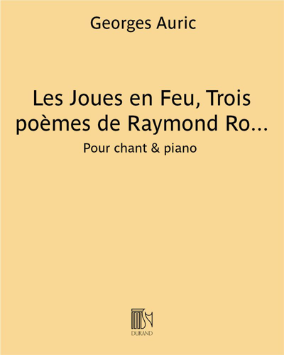 Les Joues en Feu, Trois poèmes de Raymond Rodiguet