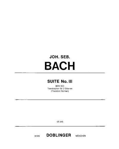 Suite No. 3 in F major, BWV 820