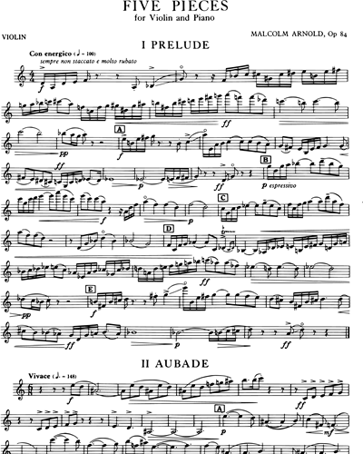 Five Pieces for Violin and Piano, Op. 84