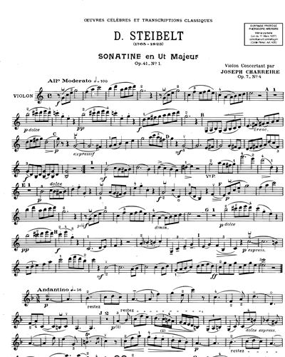 Sonatine en Ut majeur Op. 41, n. 1