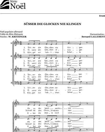 Süsser die Glocken nie klingen