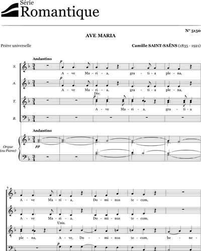 Ave Maria - Saint-Saëns - SATB