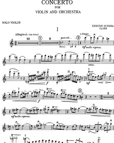 Concerto for violin and orchestra Op. 103