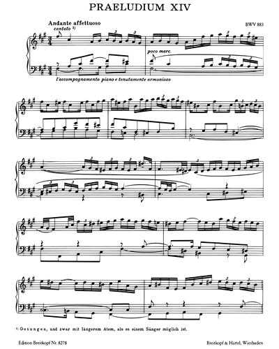 Klavierwerke, Band II: Das Wohltemperierte Klavier – Zweiter Teil | Heft 3: BWV 883–888