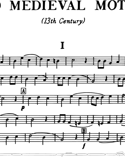 Two Medieval Motets (13th century)