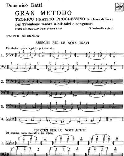 Gran metodo, teorico pratico progressivo per trombone tenore a cilindri e congeneri