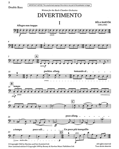Divertimento for Strings, Sz. 113