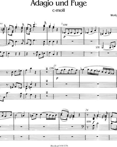 Adagio and Fuge in C minor, KV 546