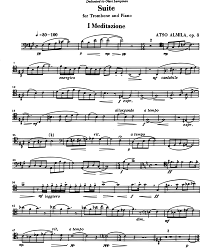Suite for Trombone and Piano, Op. 8