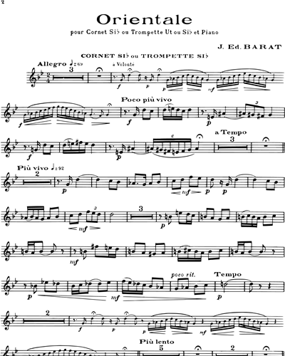 Bb Cornet & Trumpet in Bb (Alternative)