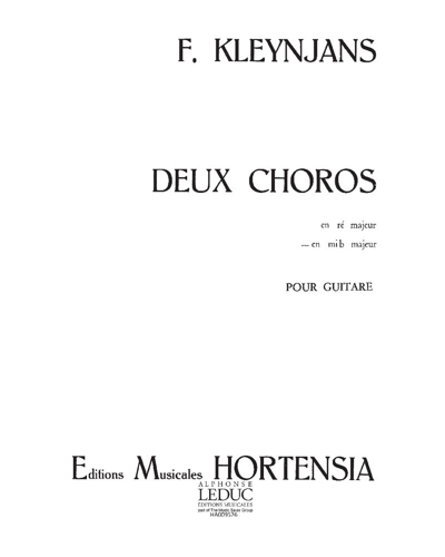 "Choro" en Mi-bémol majeur (extrait "Deux choros")