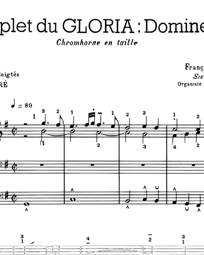 5e Couplet du Gloria: Domine Deus