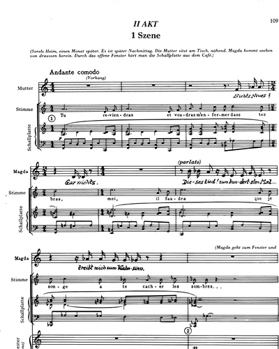 [Acts 2-3] Opera Vocal Score [de]