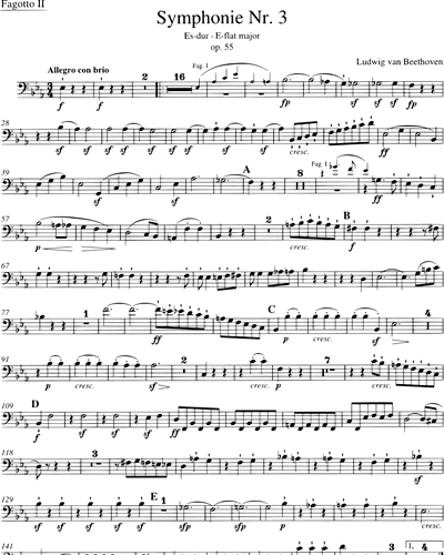 Symphony No. 3 in Eb major 'Eroica', op. 55 Double Bass Sheet