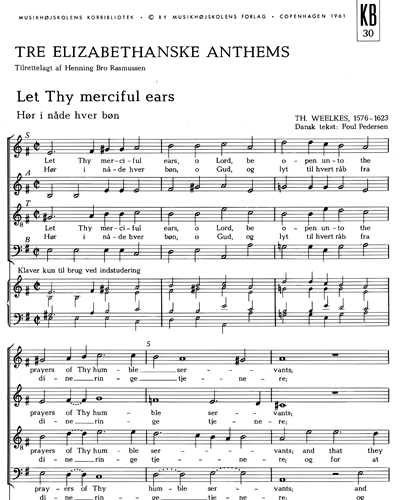 Tre Elizabethanske Anthems