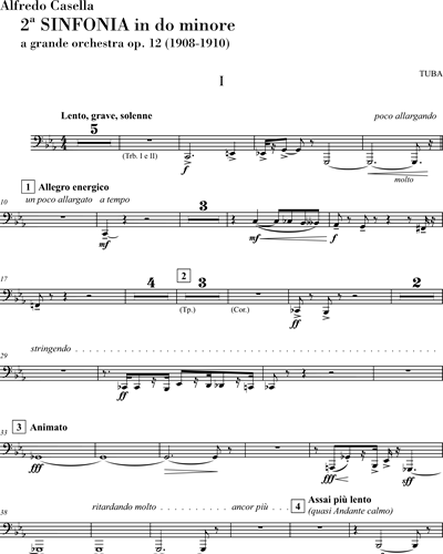 2ª Sinfonia In Do Minore Op 12 Tuba Sheet Music By Alfredo Casella