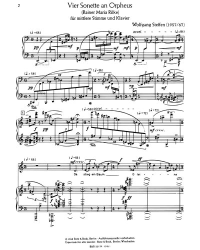 4 Sonette an Orpheus op. 26