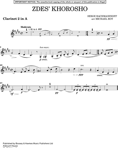 Clarinet 2 in A