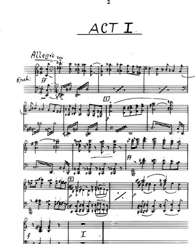 [Act 1] Opera Vocal Score
