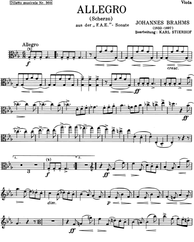 Allegro in C minor from the "F.A.E." Sonata