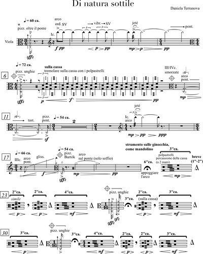 Di Natura Sottile Viola Sheet Music By Daniela Terranova Nkoda