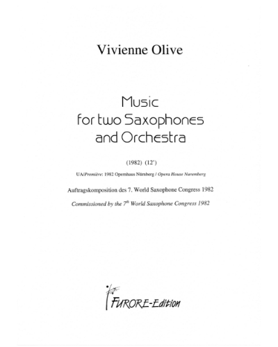 Music for two Saxophones and Orchestra