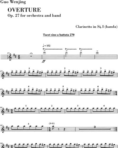 [Band] Clarinet 1