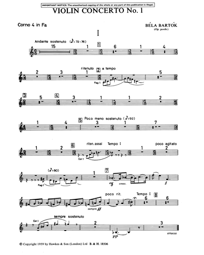 Violin Concerto No. 1, op. posth.
