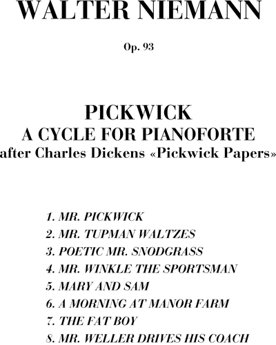 Pickwick Op. 93