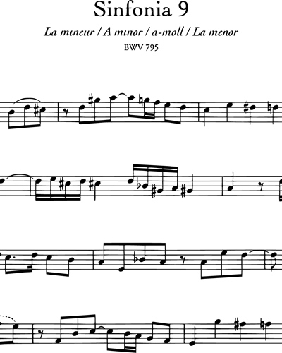 15 Sinfonias à 3 Voix (BWV 787-801), Vol. 2