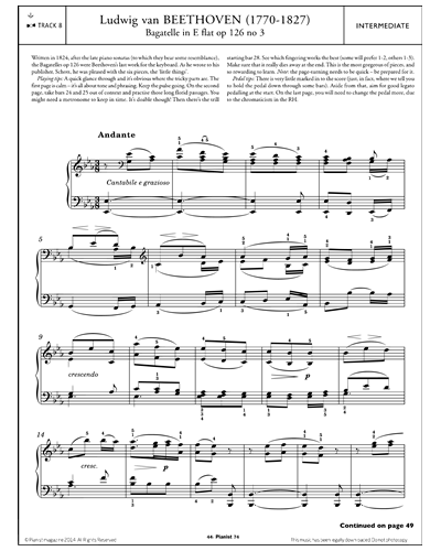 Bagatelle in E Flat Op,.126, No.3