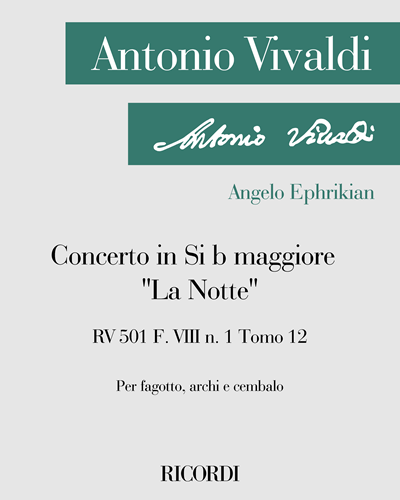 Concerto in Si b maggiore RV 501 'La Notte' F. VIII n. 1 Tomo 12