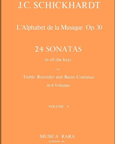 L Alphabet De La Musique Op 30 Nr 17 20 Sheet Music By Johann Christian Schickhardt Nkoda