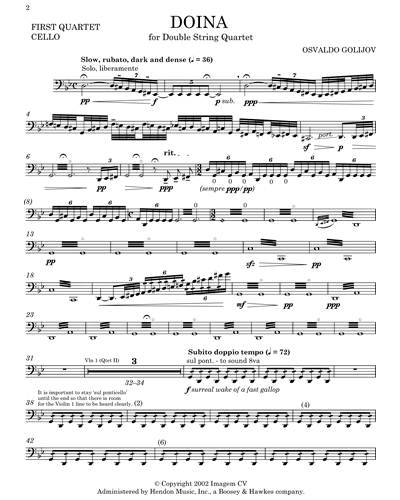 [Quartet 1] Cello