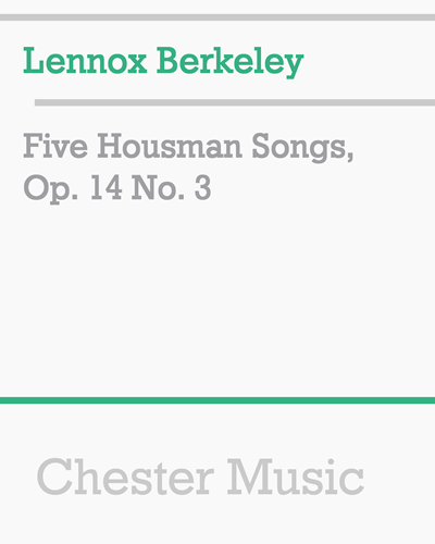 Five Housman Songs, Op. 14 No. 3