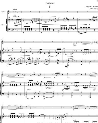 Sonata in D minor for Piano and Violin