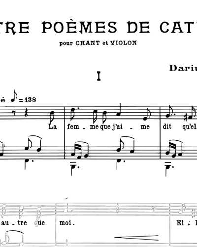 4 Poèmes de Catulle Op. 80