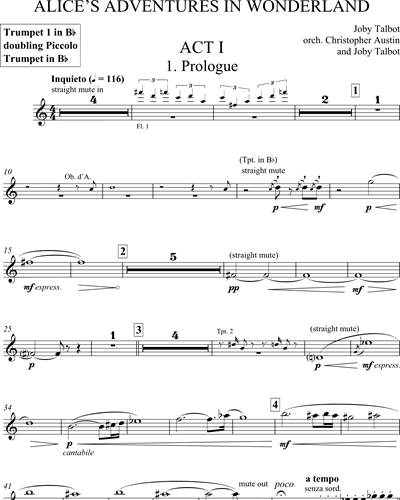 Trumpet 1 in Bb/Piccolo Trumpet in Bb