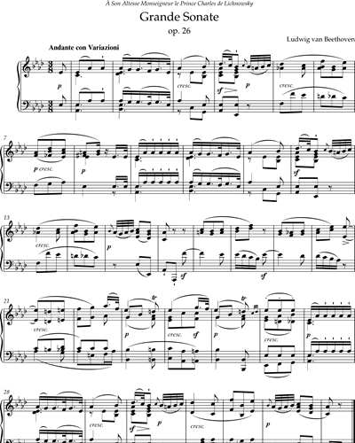 Grande Sonate for Pianoforte A-flat major op. 26 "Funeral March"