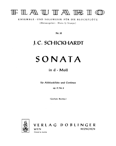 Sonata in D minor, op. 17/2
