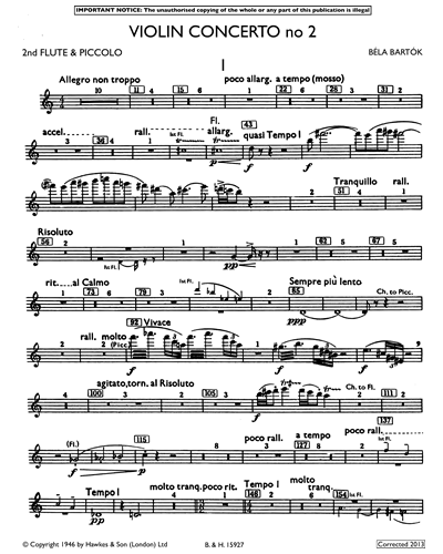 Violin Concerto No. 2, Sz. 112