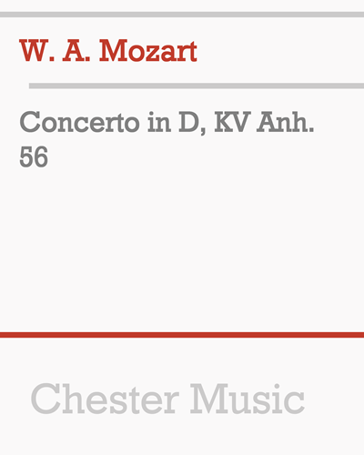 Concerto in D major, KV Anh. 56