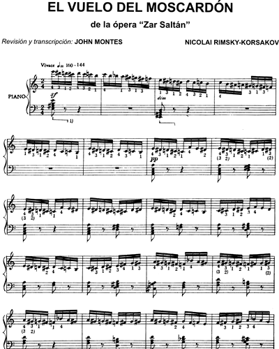 Fácil de comprender Motivación incompleto El vuelo del moscardón Piano Sheet Music by Nikolai Rimsky-Korsakov | nkoda