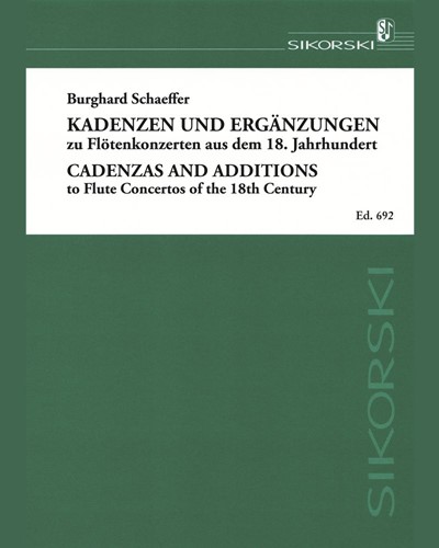 Cadenzas and Additions to Flute Concertos of the 18th Century