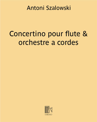 Concertino pour flute & orchestre a cordes (ou piano)